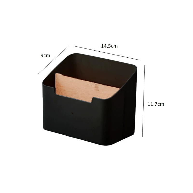 Bamboo Desktop Storage Box - Remote Control & Stationery Organizer for Home & Office, Everstock
