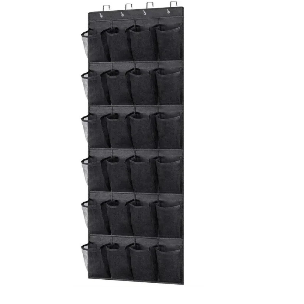 Over-the-Door Shoe Organizer - Hanging Non-Woven Fabric Rack with Large Mesh Pockets for Closet Doors, Everstock