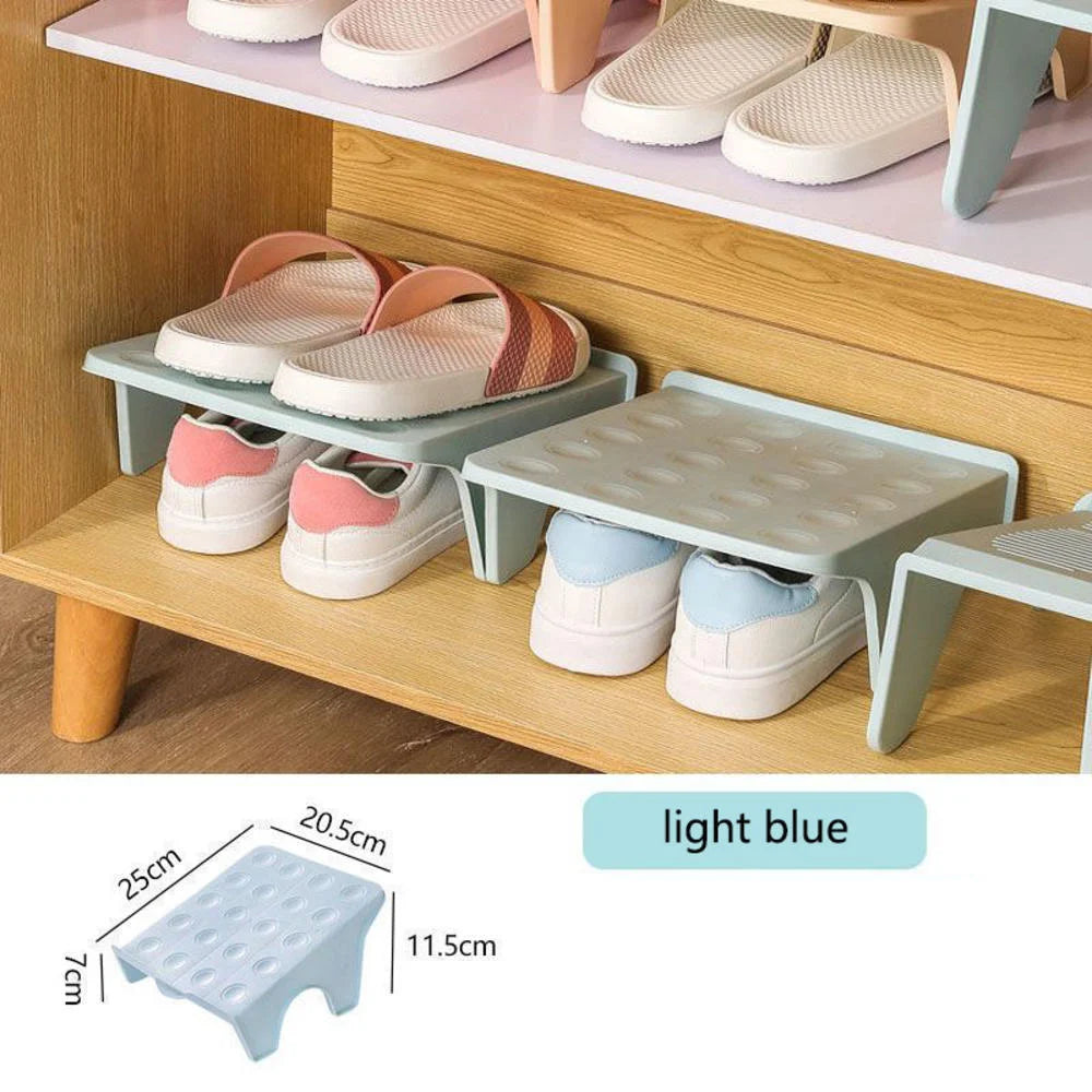 Double-Layer Shoe Holder - Space-Saving PP Plastic Shoe Rack Stacker for Shoe Cabinets and Entryway Shelves, Everstock