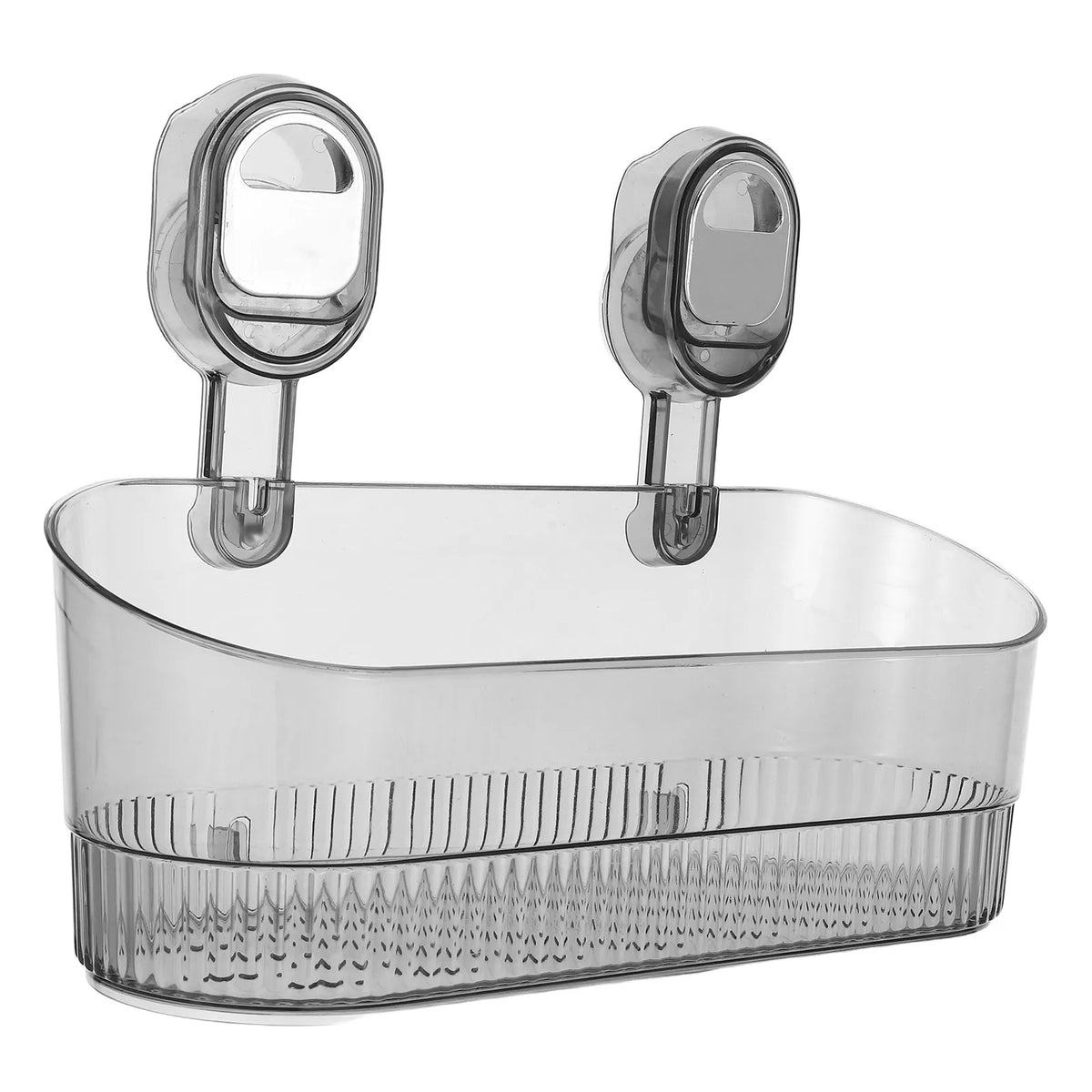 Suction Cup Shower Shelf - No-Drill Large Capacity Hanging Organizer for Shampoo & Body Wash, Everstock