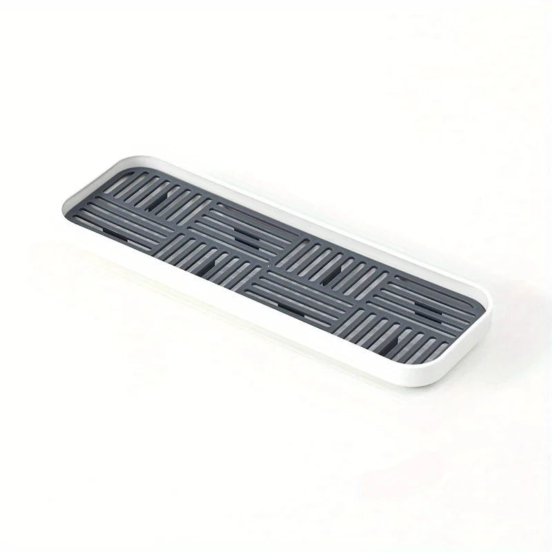 Sink Drainer Organizer - Drain Tray with Sponge Holder & Cutlery Rack for Kitchen Countertop Storage, Everstock