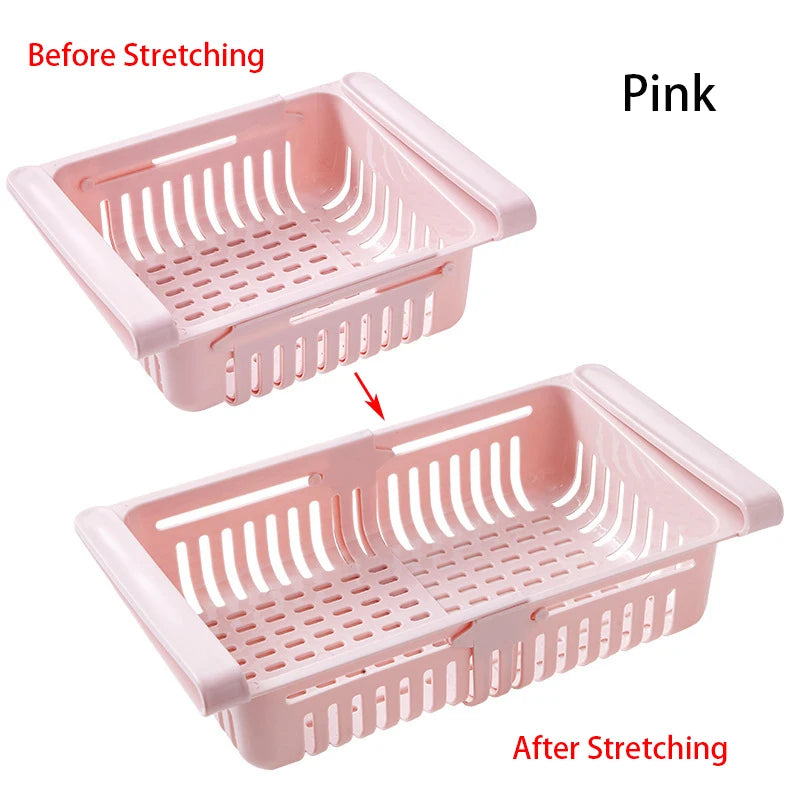 Fridge Shelf Hanging Drawer - Retractable Under-Shelf Basket Organizer for Refrigerator Storage, Everstock