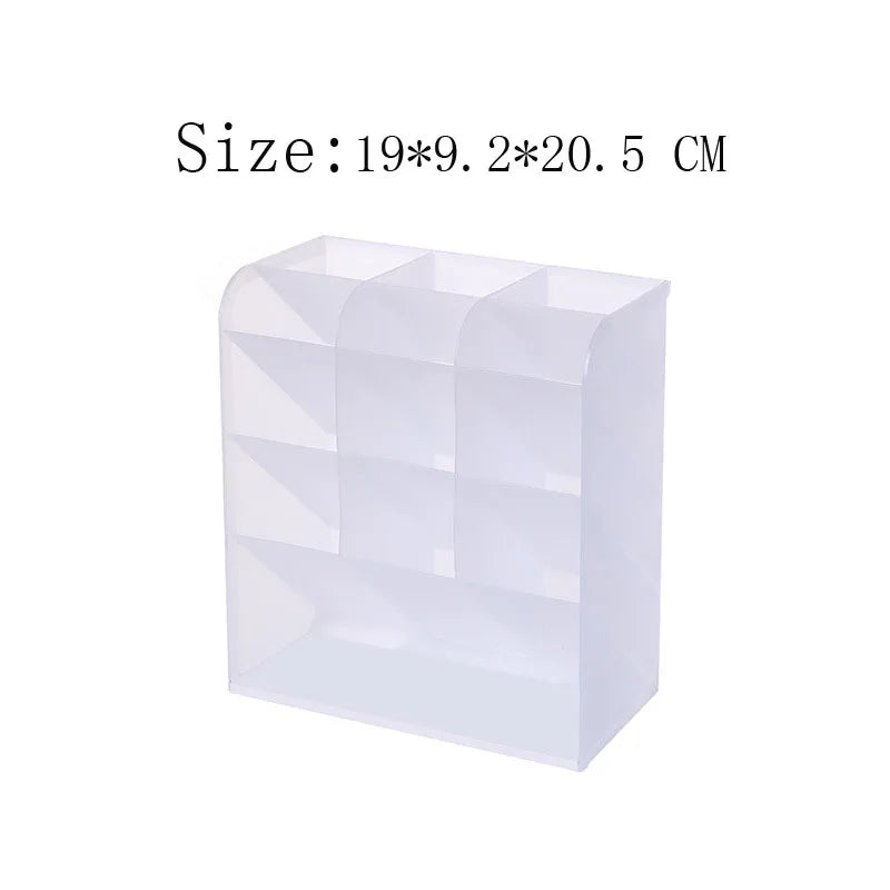 Pen Holder Desk Organizer - Plastic Pencil Tray with Multiple Sections for Stationery and Study Desks, Everstock