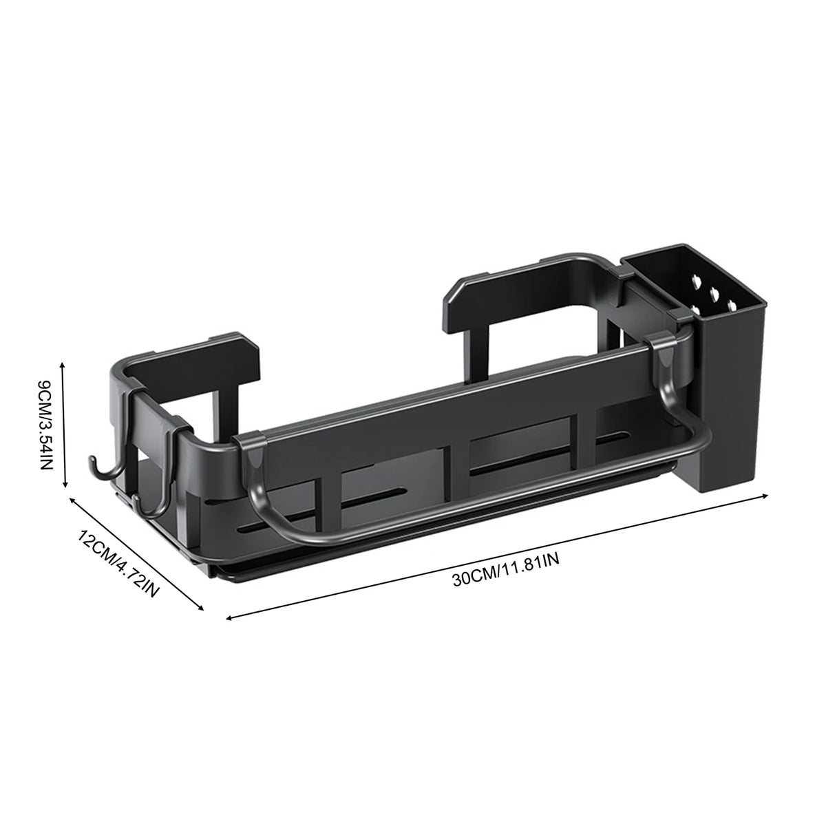 Sink Caddy Organizer - 304 Stainless Steel Drainage Rack for Sponges, Brushes & Dish Soap, Kitchen Sink, Everstock