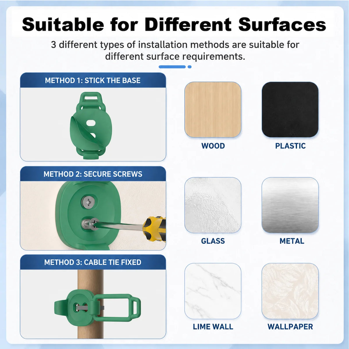 Adhesive Cord Organizer Clips - Elastic Loop Cable Ties for Desks, Nightstands and TV Units, Everstock