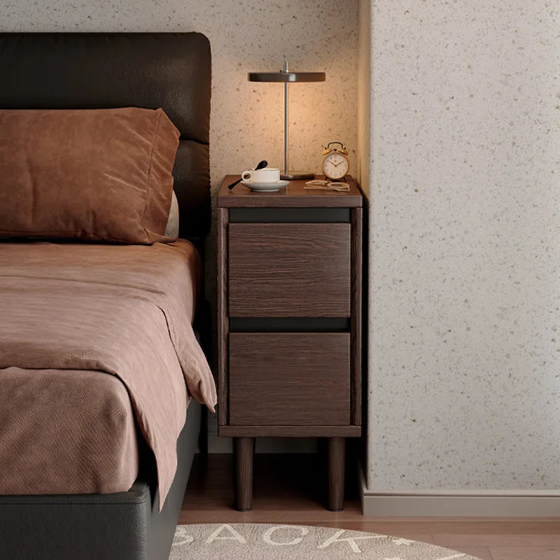 Bedside Storage Cabinet - Wooden Freestanding Nightstand with Closed Compartment for Bedroom & Small Spaces, Everstock