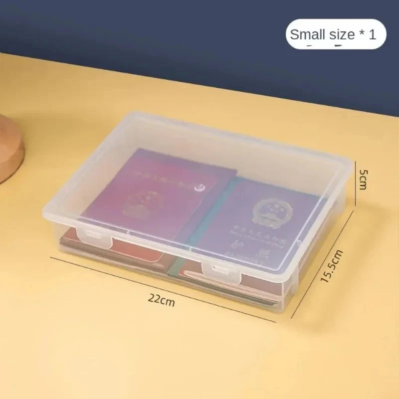 A4 Document Organizer Box - Dustproof File Storage for Certificates & Household Registration Papers, Everstock