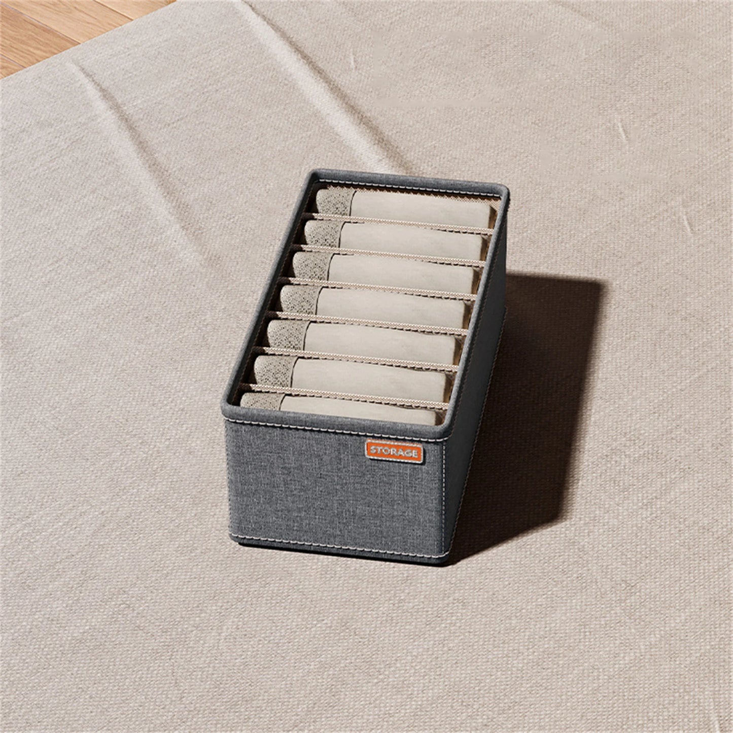 Wardrobe Clothes Organizer - 6 to 20 Grid Drawer Compartments for Trousers, Jeans, Underwear & Socks, Everstock