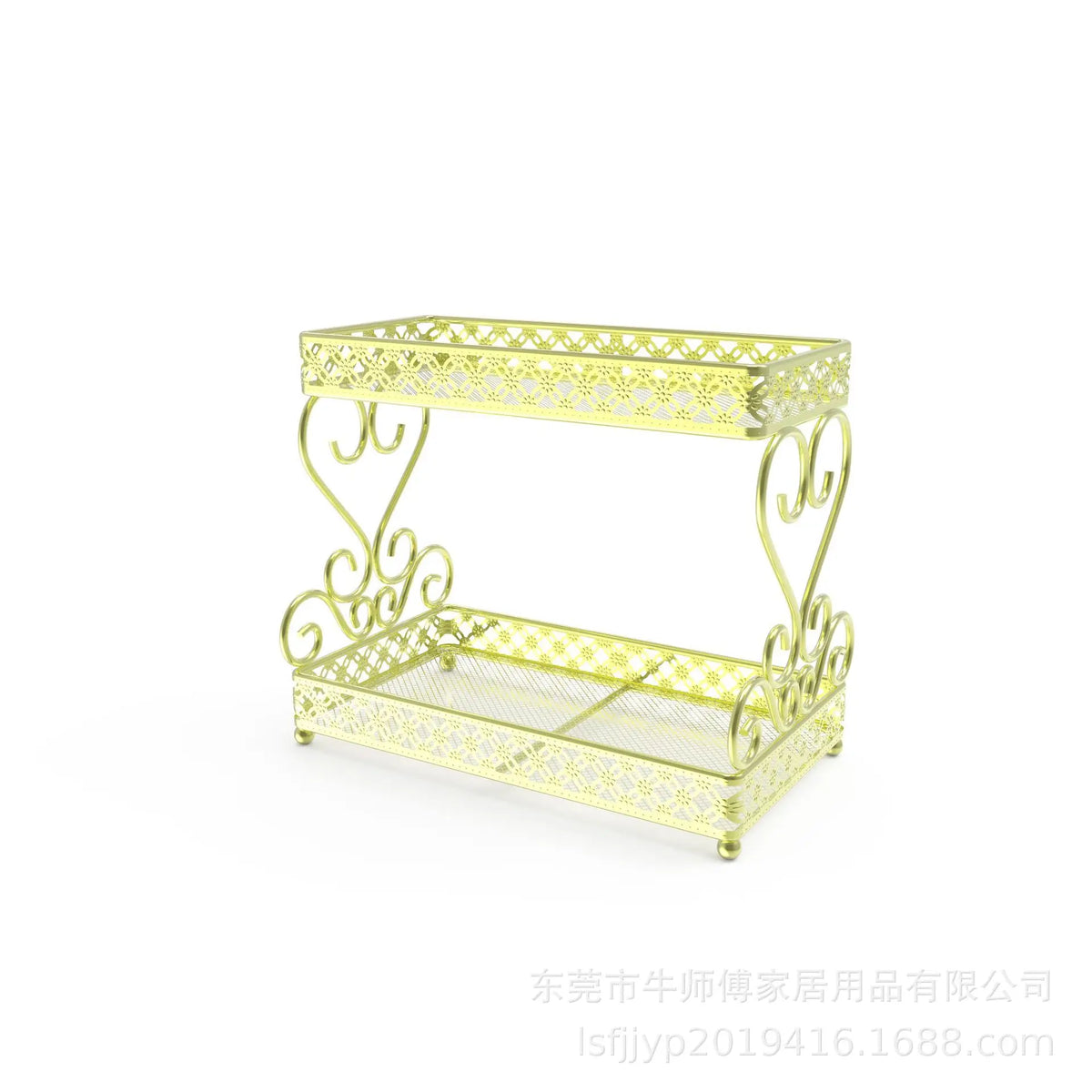 Countertop Iron Storage Rack - Cosmetic & Jewelry Organizer Shelf for Bathroom Washstand, Everstock