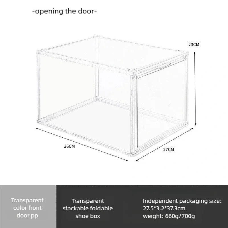 Stackable Shoe Storage Box - Clear Dustproof PP Plastic Shoe Box for Entryway and Closet Shoe Storage, Everstock