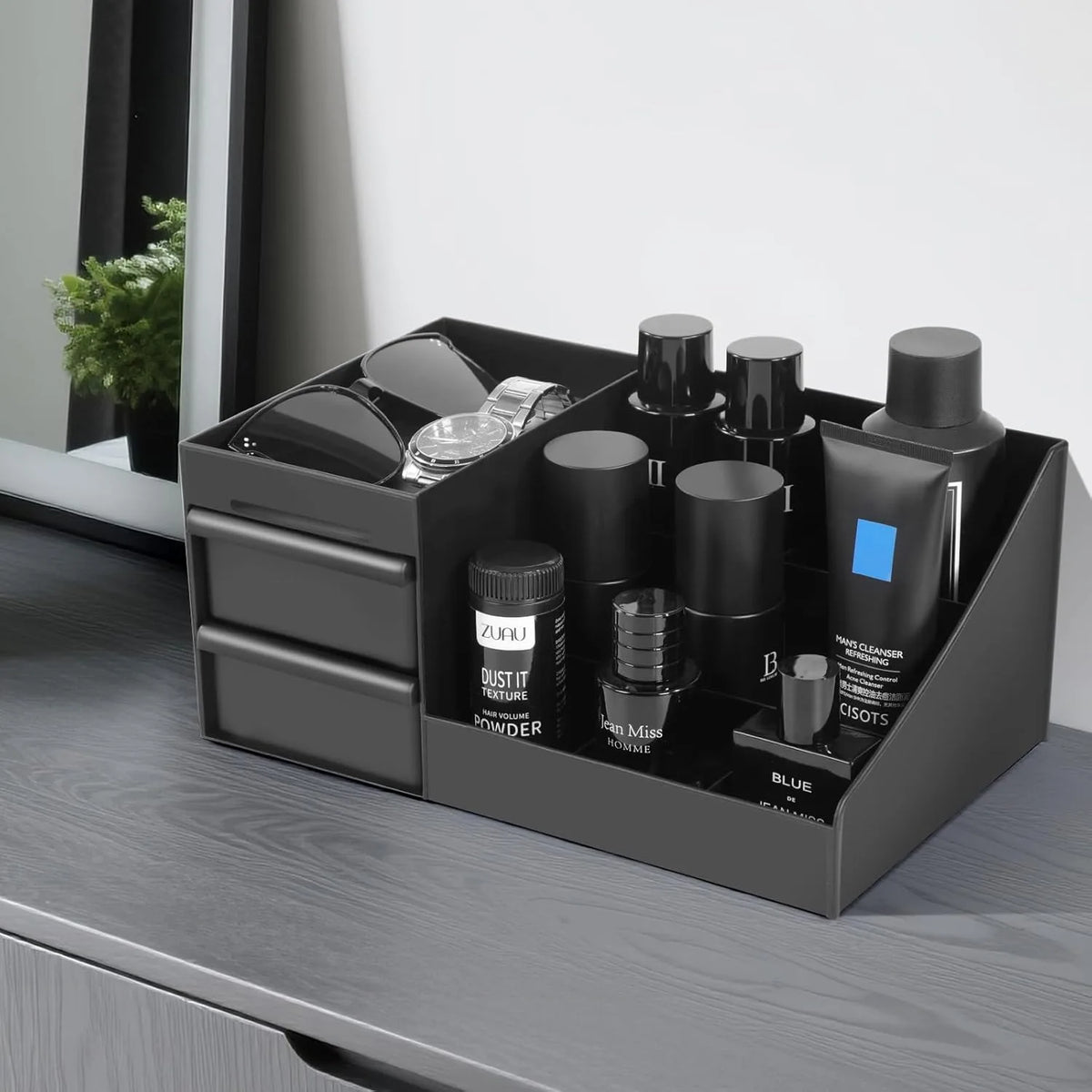 Countertop Organizer with Drawers - Cosmetic Storage Box for Skincare & Toiletries, Everstock