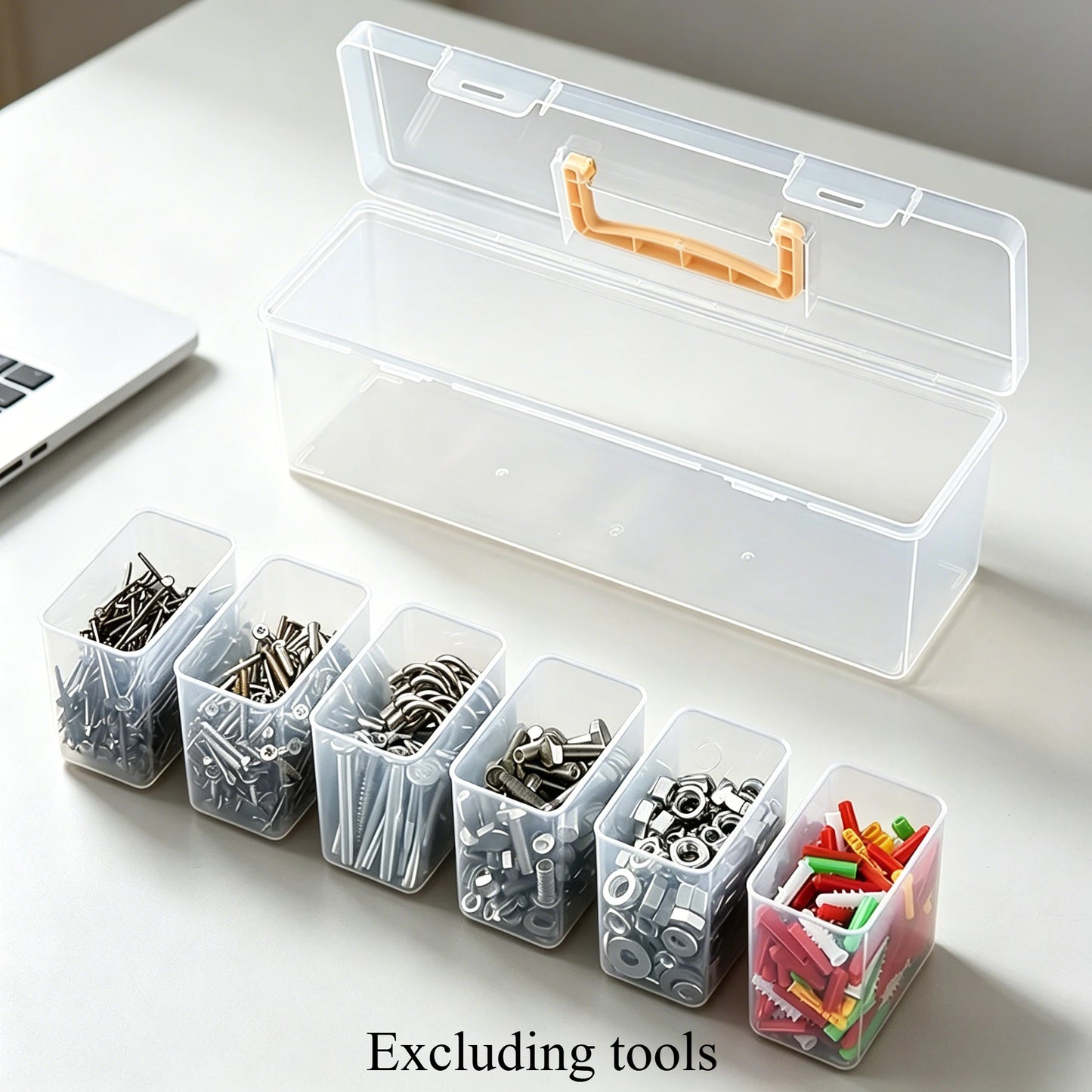 Hardware Organizer Tool Box - Compartment Storage for Screws, Nuts, Bolts & Nails, Garage & Workshop, Everstock