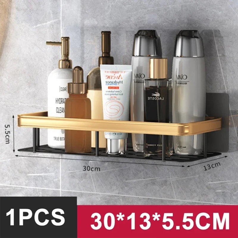 Aluminum Alloy Shampoo Rack - No-Drill Shower Shelf Organizer for Bathroom, Everstock