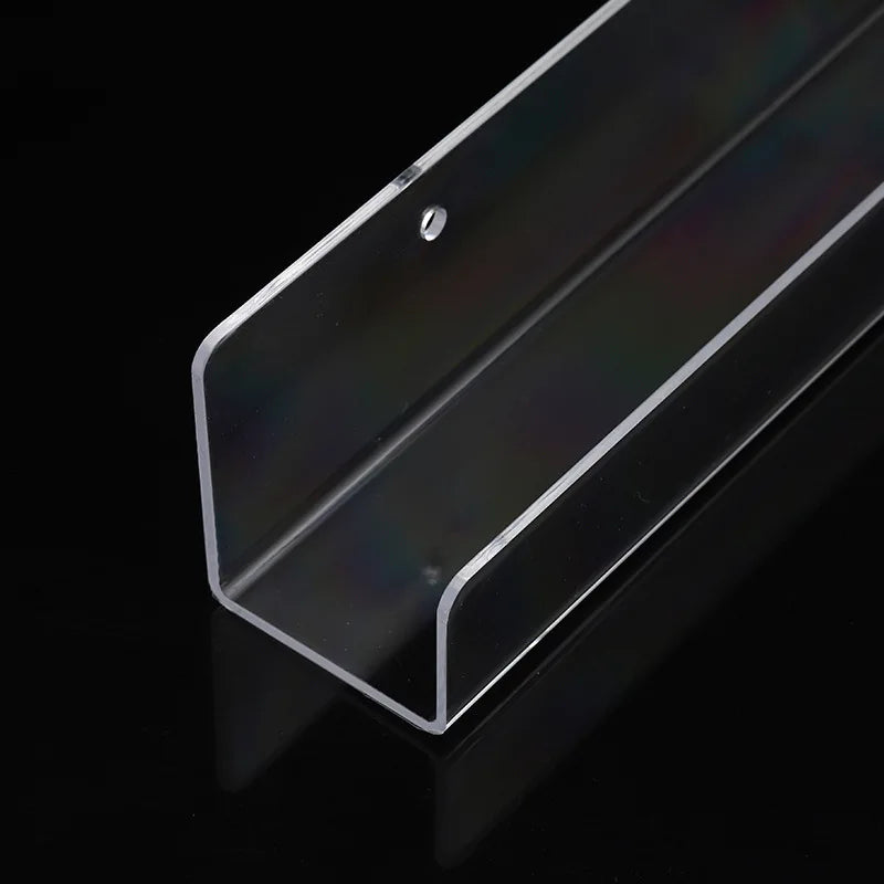 Acrylic Bookshelf Ledge - Clear Wall-Mounted Floating Display Shelf for Kids Books and Records, Everstock