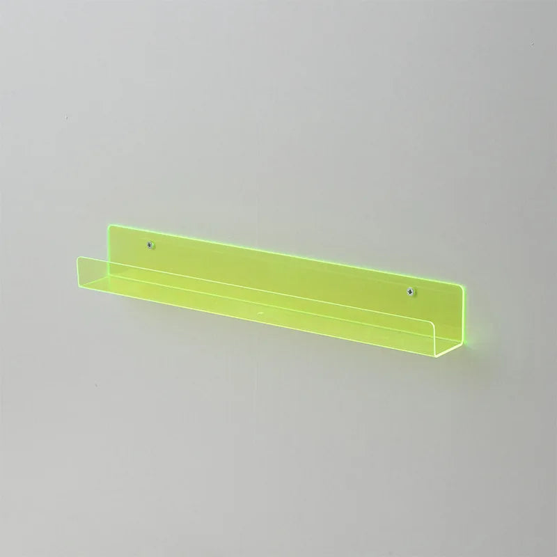 Acrylic Bookshelf Ledge - Clear Wall-Mounted Floating Display Shelf for Kids Books and Records, Everstock