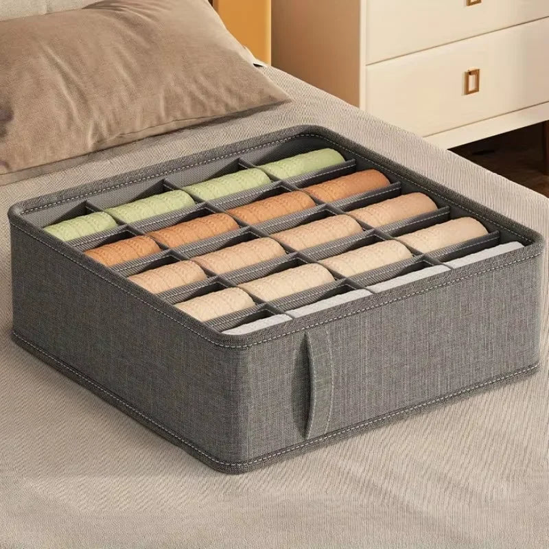 Underwear Drawer Organizer - Non-Woven Fabric Compartment Box for Socks, Bras and Wardrobe Storage, Everstock