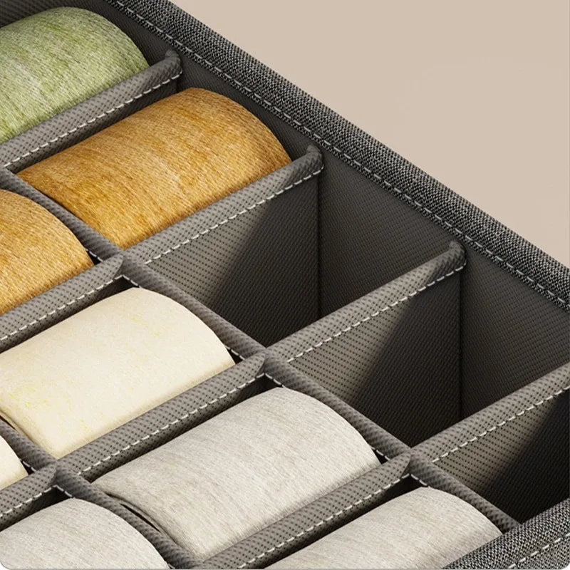 Underwear Drawer Organizer - Non-Woven Fabric Compartment Box for Socks, Bras and Wardrobe Storage, Everstock
