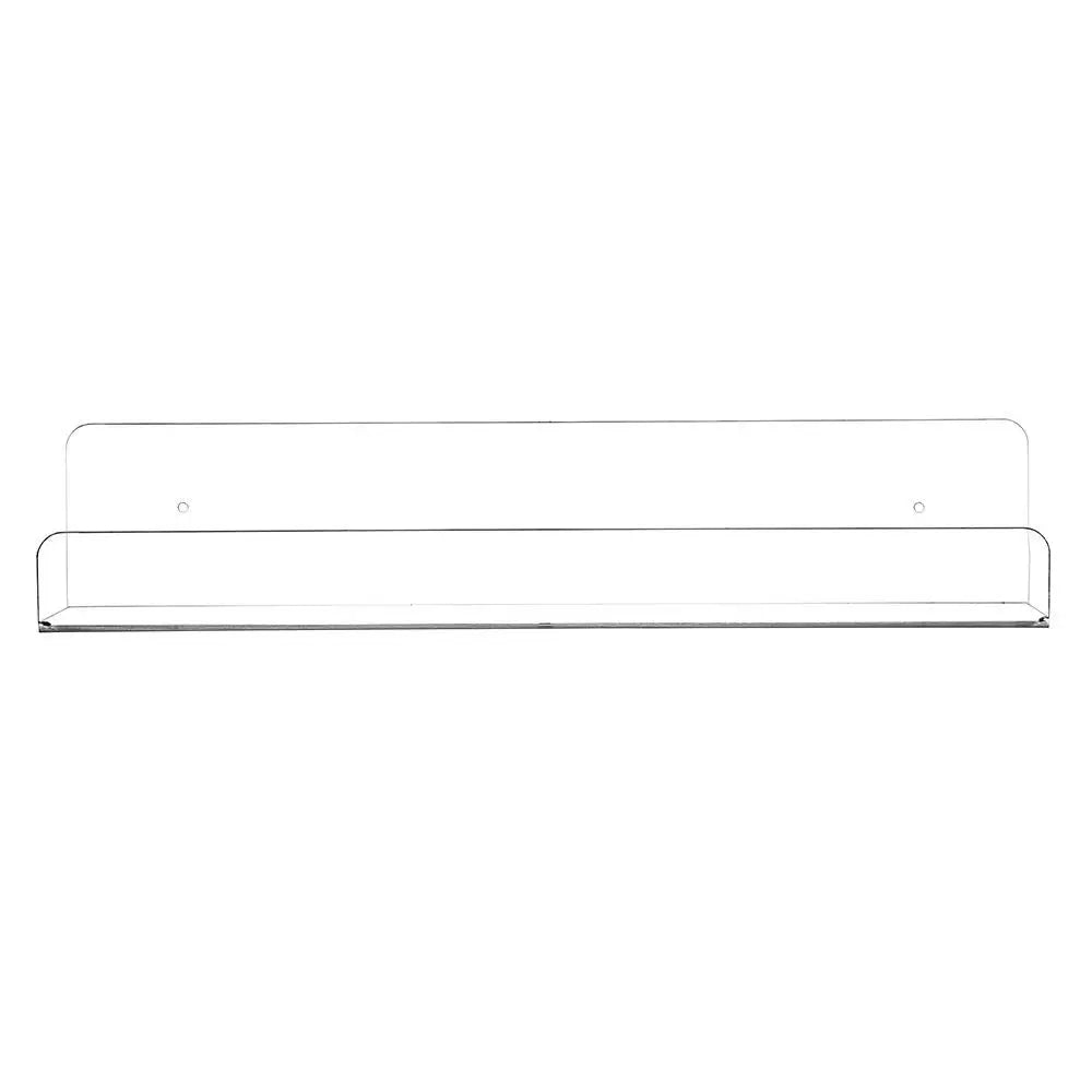 Acrylic Bookshelf Ledge - Clear Wall-Mounted Floating Display Shelf for Kids Books and Records, Everstock