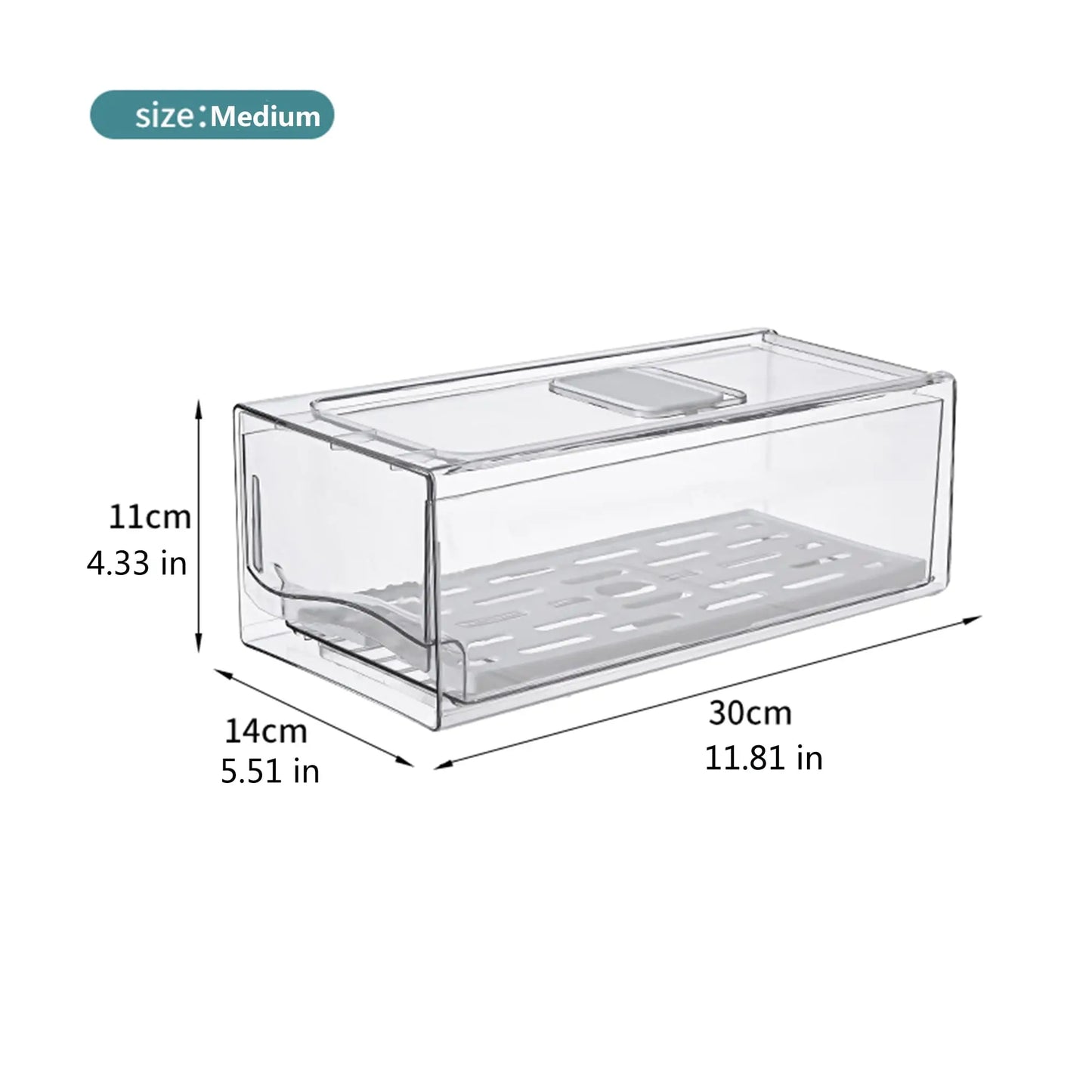 Stackable Refrigerator Organizer Bins - Reusable Fridge Storage Containers for Kitchen Drawers, Everstock