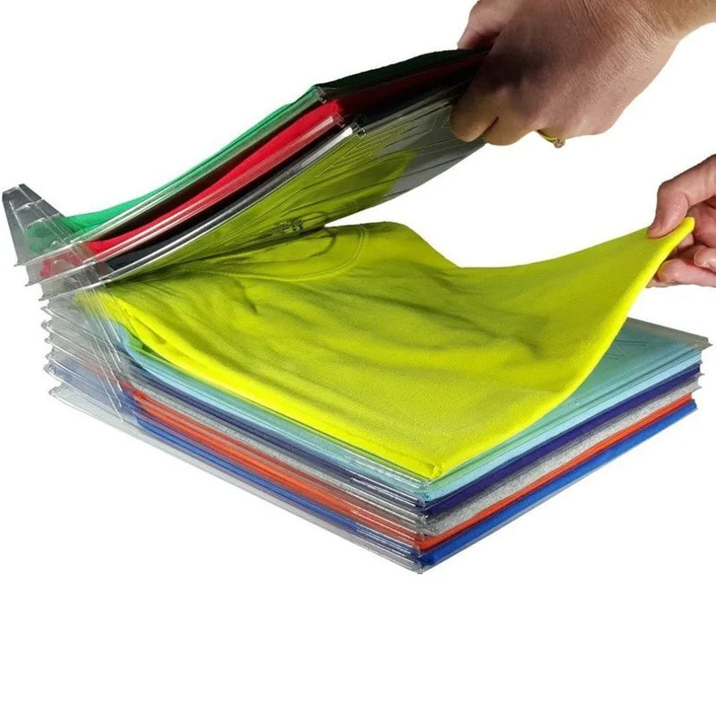 Clothes Folding Board - PVC Shirt Folder and Wardrobe Shelf Divider for T-Shirt and Closet Organization, Everstock