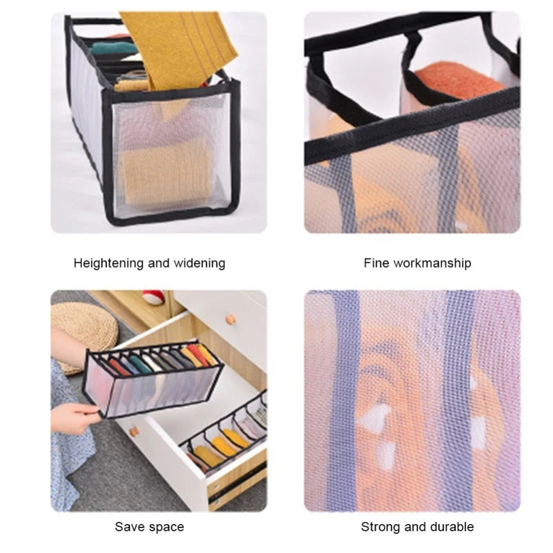 Wardrobe Shelf Divider Organizer - Closet Storage for Clothes, Socks & Underwear, Home Drawer Organization, Everstock