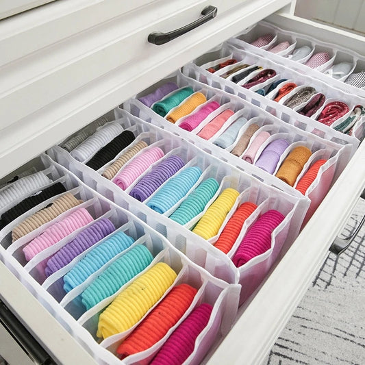 Wardrobe Shelf Divider Organizer - Closet Storage for Clothes, Socks & Underwear, Home Drawer Organization, Everstock