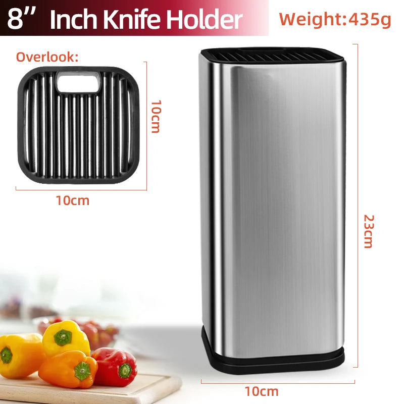Kitchen Utensil Caddy - Stainless Steel Countertop Holder with Drain Hole for Spatulas & Spoons, Everstock