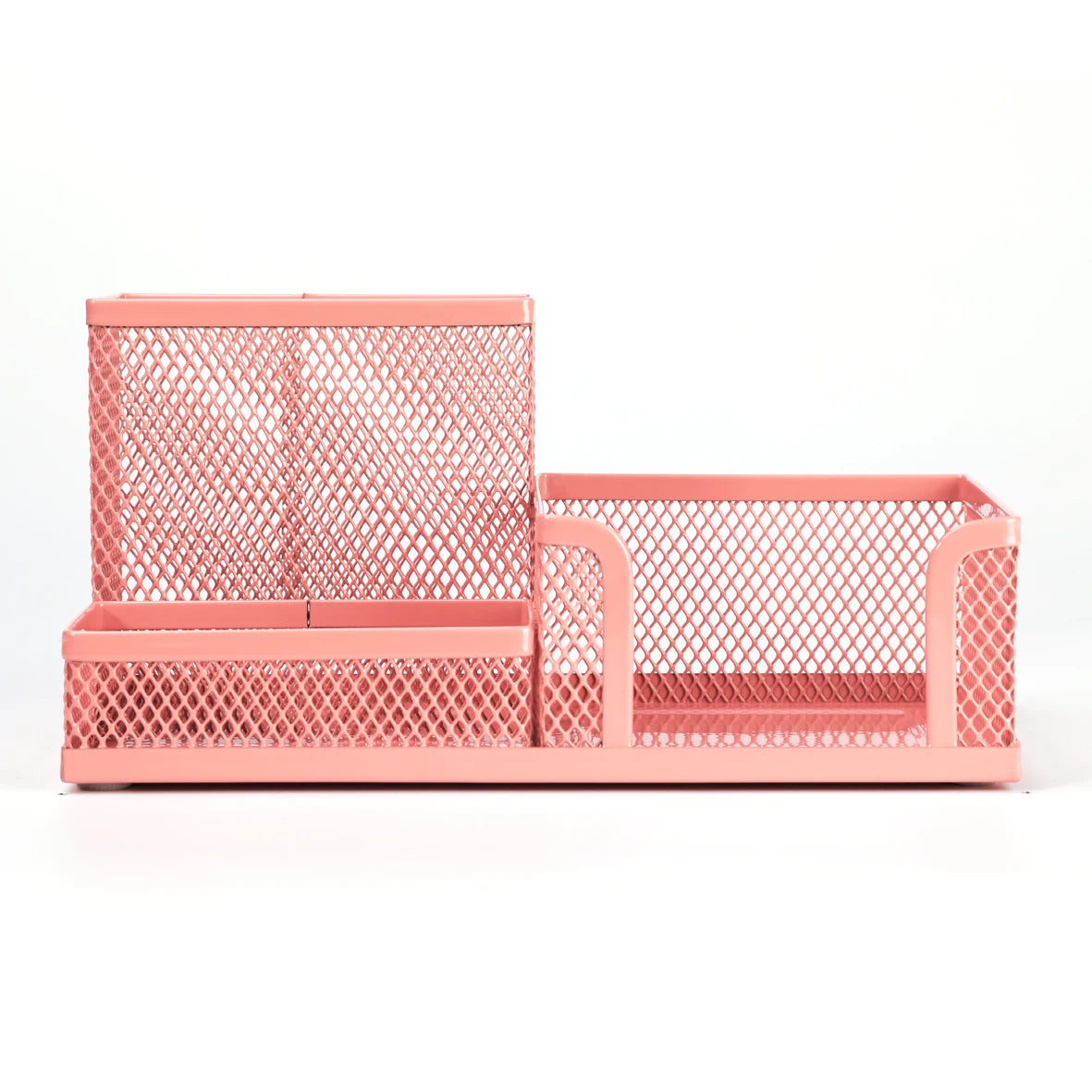 Mesh Desk Storage Box - Metal Compartment Organizer for Pens, Notes and Office Stationery on a Work Desk, Everstock