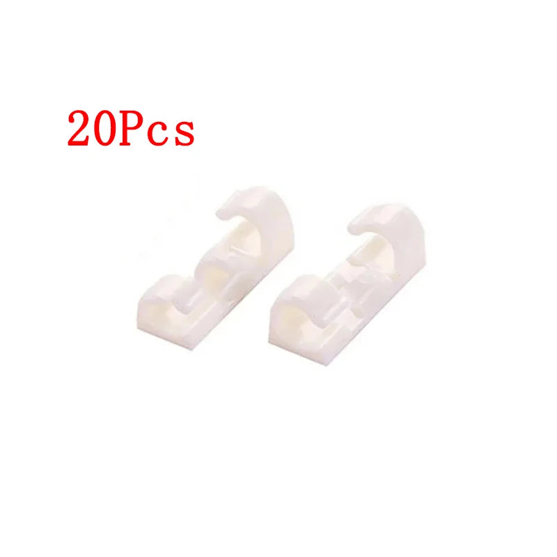 Cable Organizer Clips - Self-Adhesive ABS Plastic Cord Holders for Desk, Workstation and USB Charging Cables, Everstock