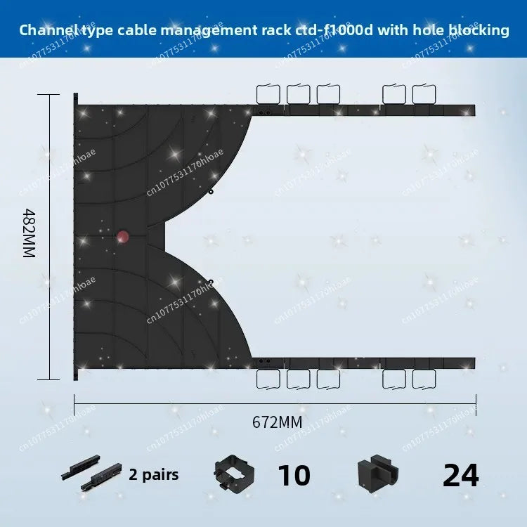 24-Port 48-Port Cabinet Cable Management Rack Network Cable Management Rack Switch Cable Management Rack
