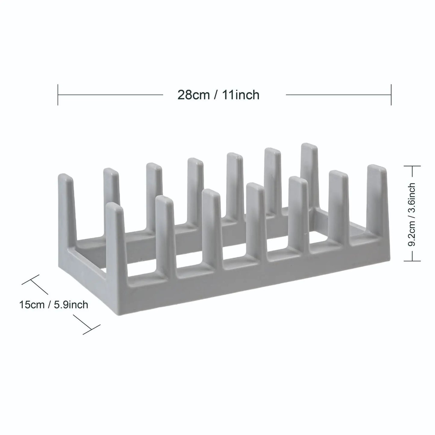 Kitchen Cabinet Lid Organizer - 6-Divider Food Container Lid Holder for Pantry Storage, Everstock