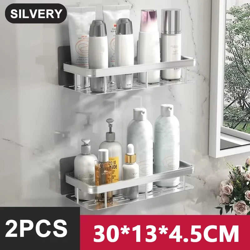 Aluminum Alloy Shampoo Rack - No-Drill Shower Shelf Organizer for Bathroom, Everstock