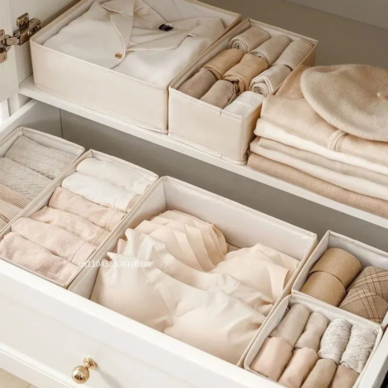 Foldable Wardrobe Storage Box - Cabinet Drawer Organizer for Underwear, Bras, Socks & Pants, Everstock