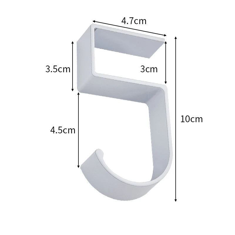 Under-Desk Hook Organizer - Anti-Slip Iron Bag Hanger in Black or White for Desk Edges and Office Use, Everstock