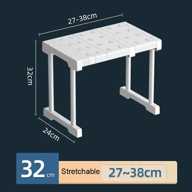 Telescopic Closet Shelf Divider - Punch-Free Stackable PP Wardrobe Organizer Rack for Shelves & Cabinets, Everstock