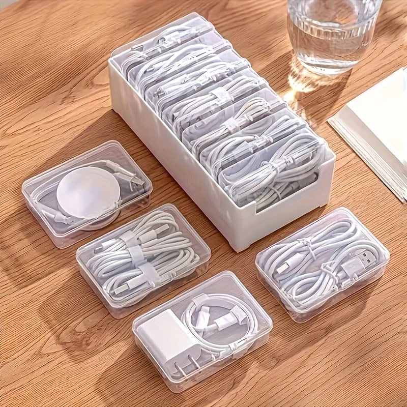 Desktop Cable Organizer Box - Charging Cord & Accessory Management for Desk & Drawer Storage, Everstock