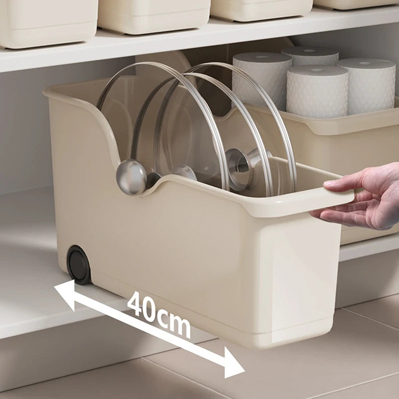 Rolling Storage Case with Wheels - Kitchen & Closet Organizer for Makeup, Seasoning Bottles & Sundries, Everstock
