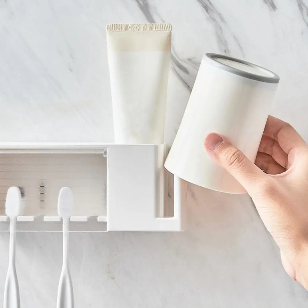 Suction Cup Toothbrush Holder - Wall-Mounted Toiletries Storage Rack, Everstock