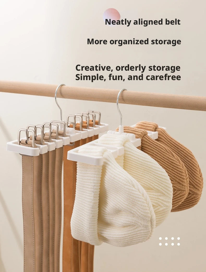 Wardrobe Belt & Scarf Organizer - Multi-Hook Hanger for Closet Accessory Storage, Everstock