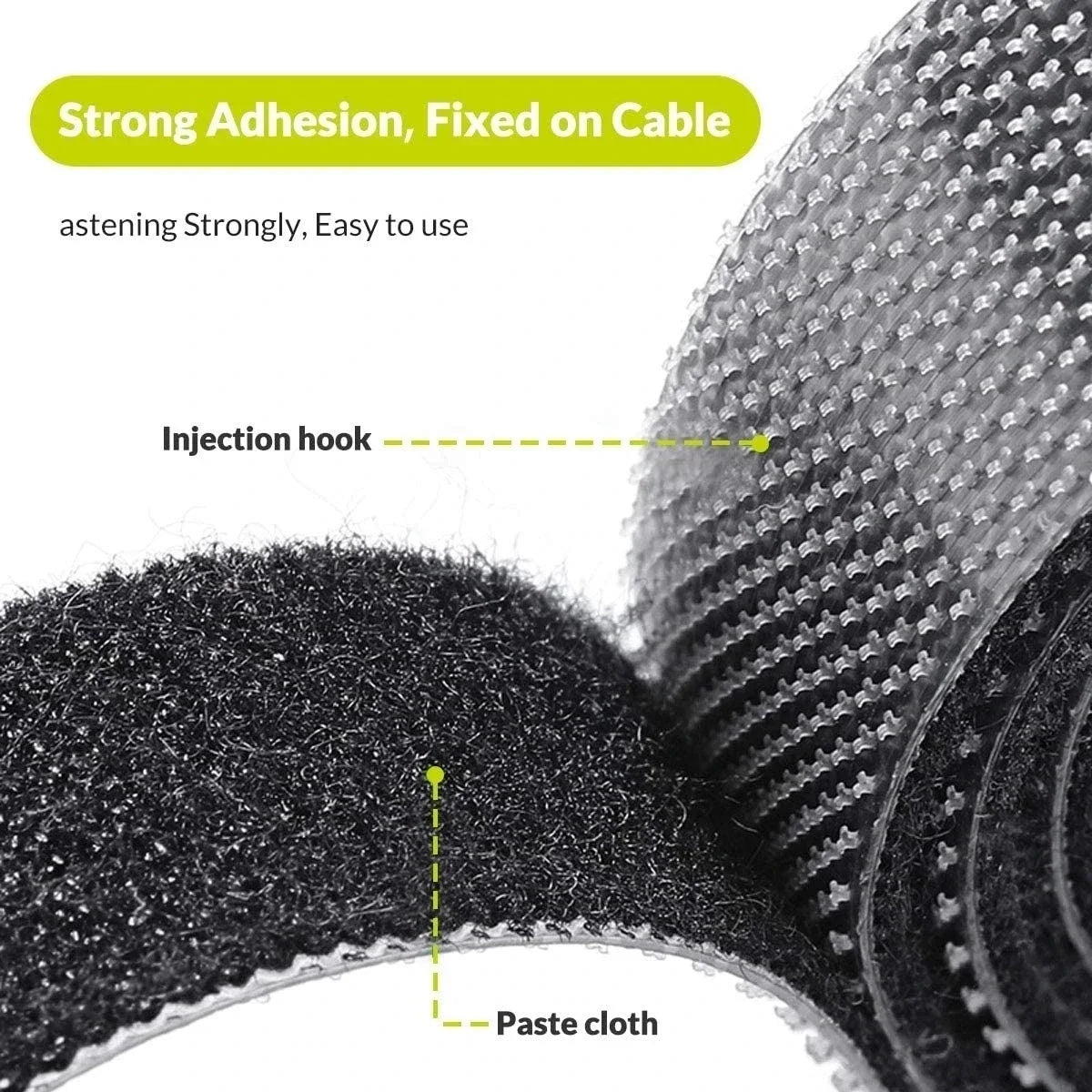 Reusable Cable Ties - Tearable Roll Cord Organizer Straps for Chargers, Desk Leads and Travel, Everstock