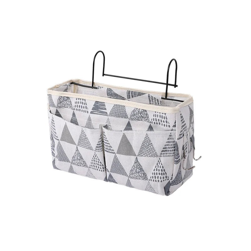 Baby Bedside Storage Caddy - Linen and Polyester Hanging Basket for Nursery Cot Essentials, Everstock