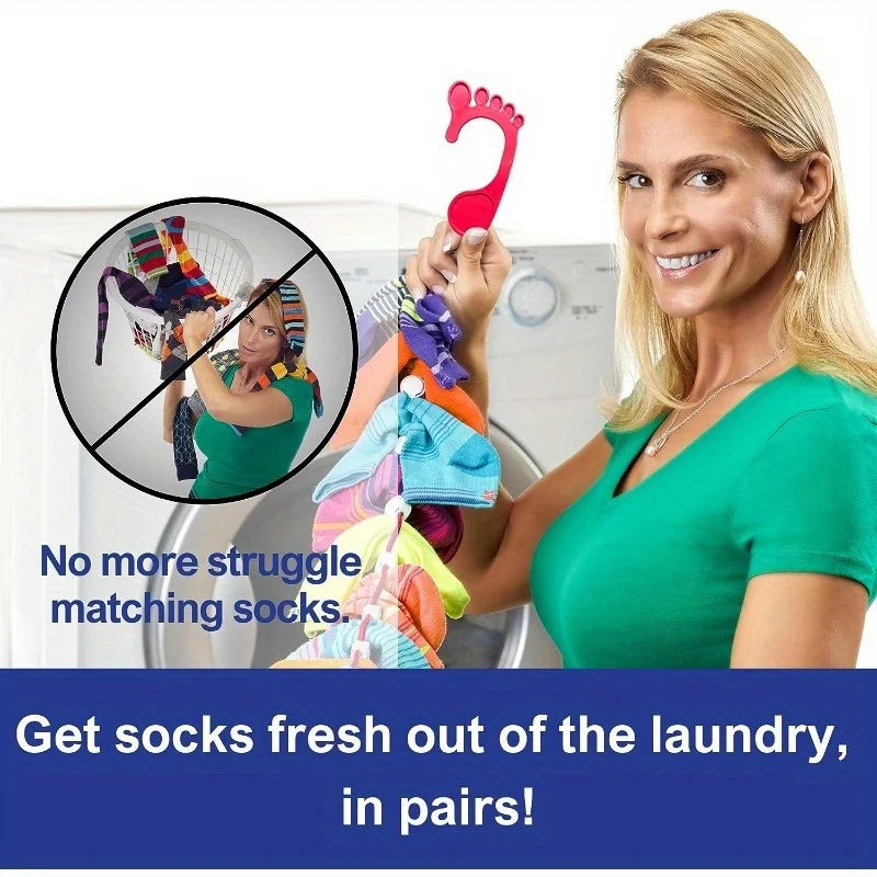 Sock & Hosiery Drying Hanger - Multi-Hook Organizer for Laundry Room & Closet Storage, Everstock