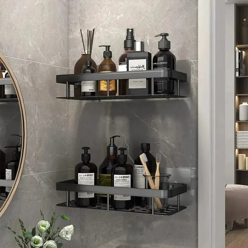 No-Drill Wall Shelf - Makeup & Shampoo Storage Organizer for Shower and Bathroom, Everstock