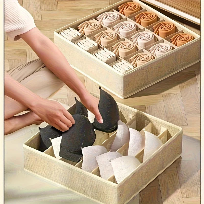 Underwear Drawer Organizer Set - Storage Boxes for Socks, Panties & Bras, Cabinet & Wardrobe Storage, Everstock