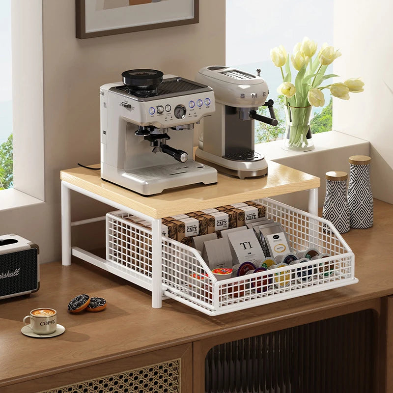 Kitchen Countertop Shelf Organizer - Multi-Use Rack for Microwave, Spices, Coffee Machine & Printer, Everstock