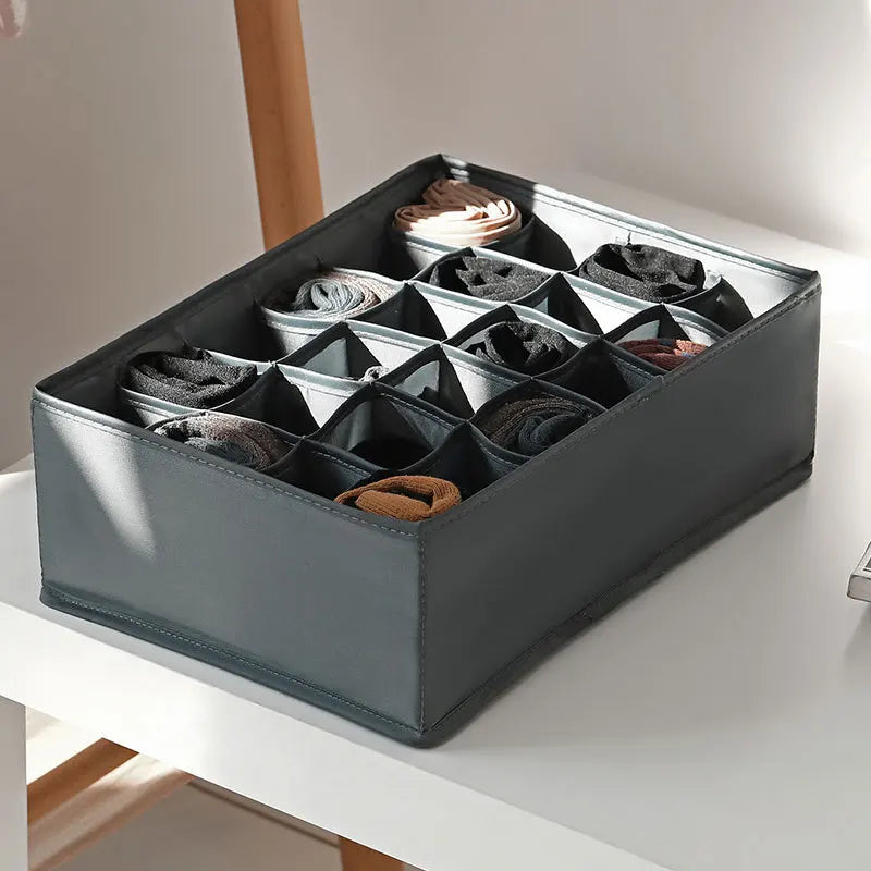 Drawer Divider Organizer Box - Storage for Underwear, Socks, Bras, Ties & Scarves, Wardrobe Clothes, Everstock
