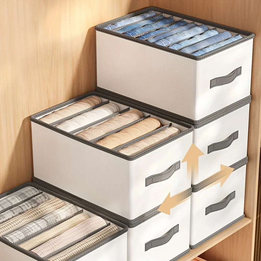 Foldable Drawer Organizer - Partitioned Storage Box for Clothes, Underwear and Wardrobe Drawers, Everstock