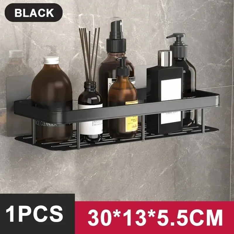 No-Drill Wall Shelf - Makeup & Shampoo Storage Organizer for Shower and Bathroom, Everstock