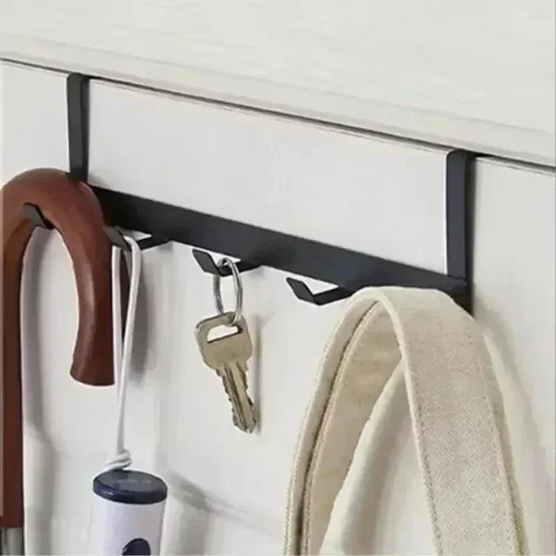 5-Hook Over-Door Storage Rack - Coat, Hat & Towel Organizer for Bathroom & Closet Doors, Everstock