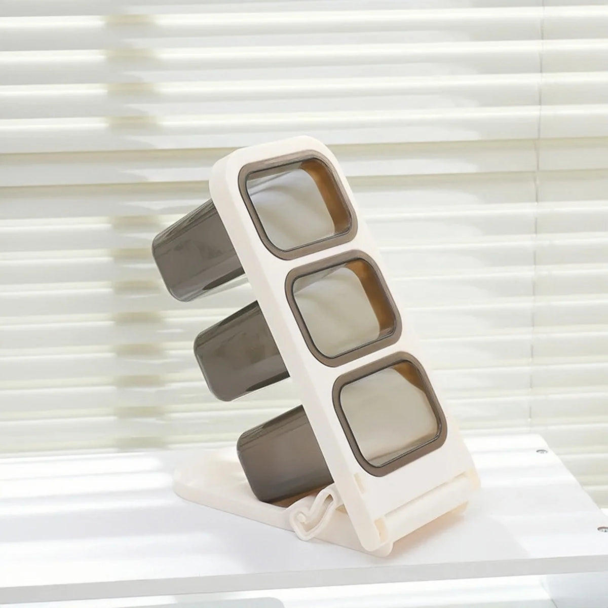 Slanted Desk Organizer Pen Holder - Detachable Multi-Layer PP Stationery Box for Pens, Markers and Brushes, Everstock